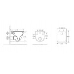 Унитаз подвесной безободковый WW ROTBACH 004 GL-WT