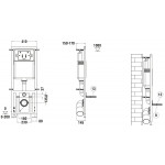 Унитаз с инсталляцией WeltWasser и кнопкой смыва (MARBERG 410 + NESENBACH 004 GL-WT + MAR 410 SE-CR)