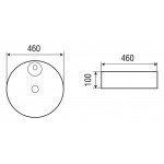Раковина накладная (WW ELBACH 3204) 460х460х100