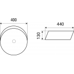 Раковина накладная (WW ELBACH 3264) 400х440х100