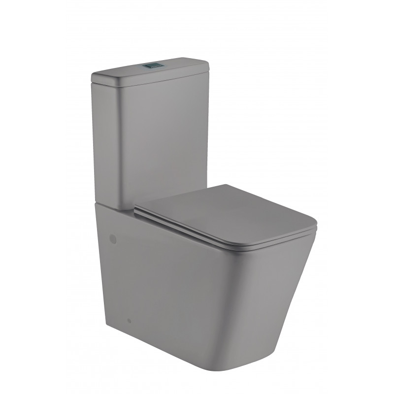 Унитаз-компакт безободковый WW GELBACH 001 XL MT-GR