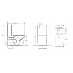 Унитаз-компакт безободковый WW GELBACH 001 XL MT-GR