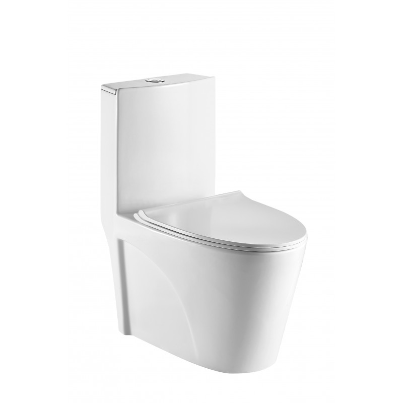 Унитаз-моноблок безободковый WW WELZBACH 001 GL-WT