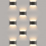 Уличный настенный светодиодный светильник Elektrostandard Twinky 1551 Techno LED черный