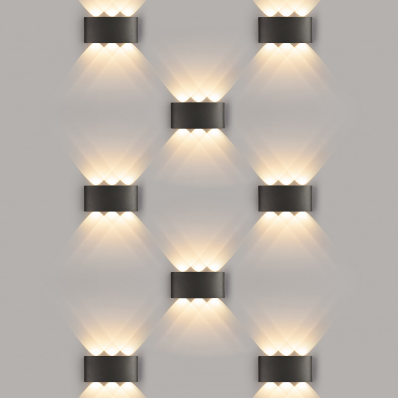 Уличный настенный светодиодный светильник Elektrostandard Twinky 1551 Techno LED черный