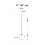 Подвесной светильник Arte Lamp Cameron A7715SP-1AB